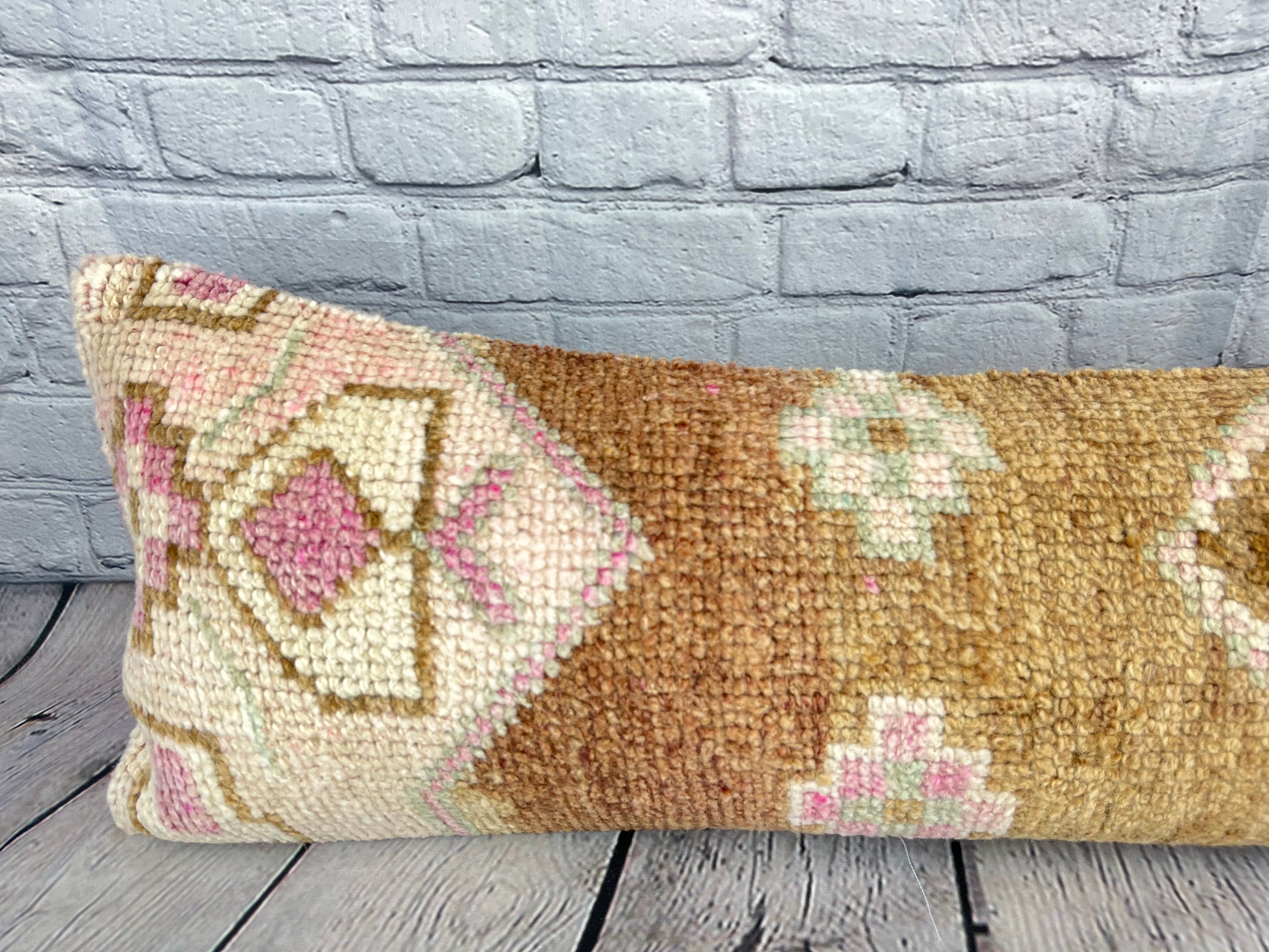 12 x 46 Lumbar Rug Pillow Rest Haven Turkish Pillow Cushion Cover #7526