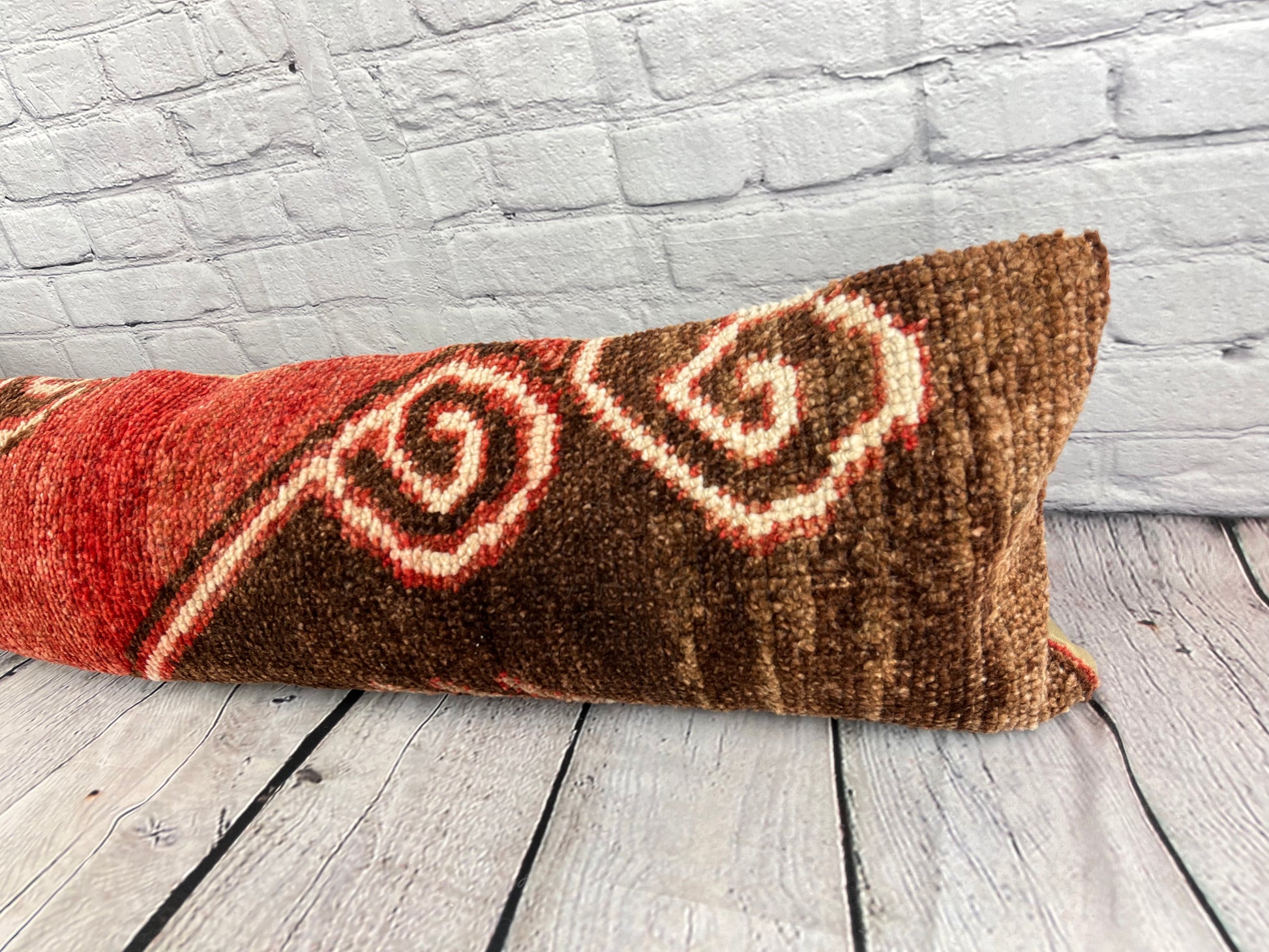 12 x 46 Lumbar Rug Pillow Cozy Corner Turkish Pillow Cushion Cover #7755