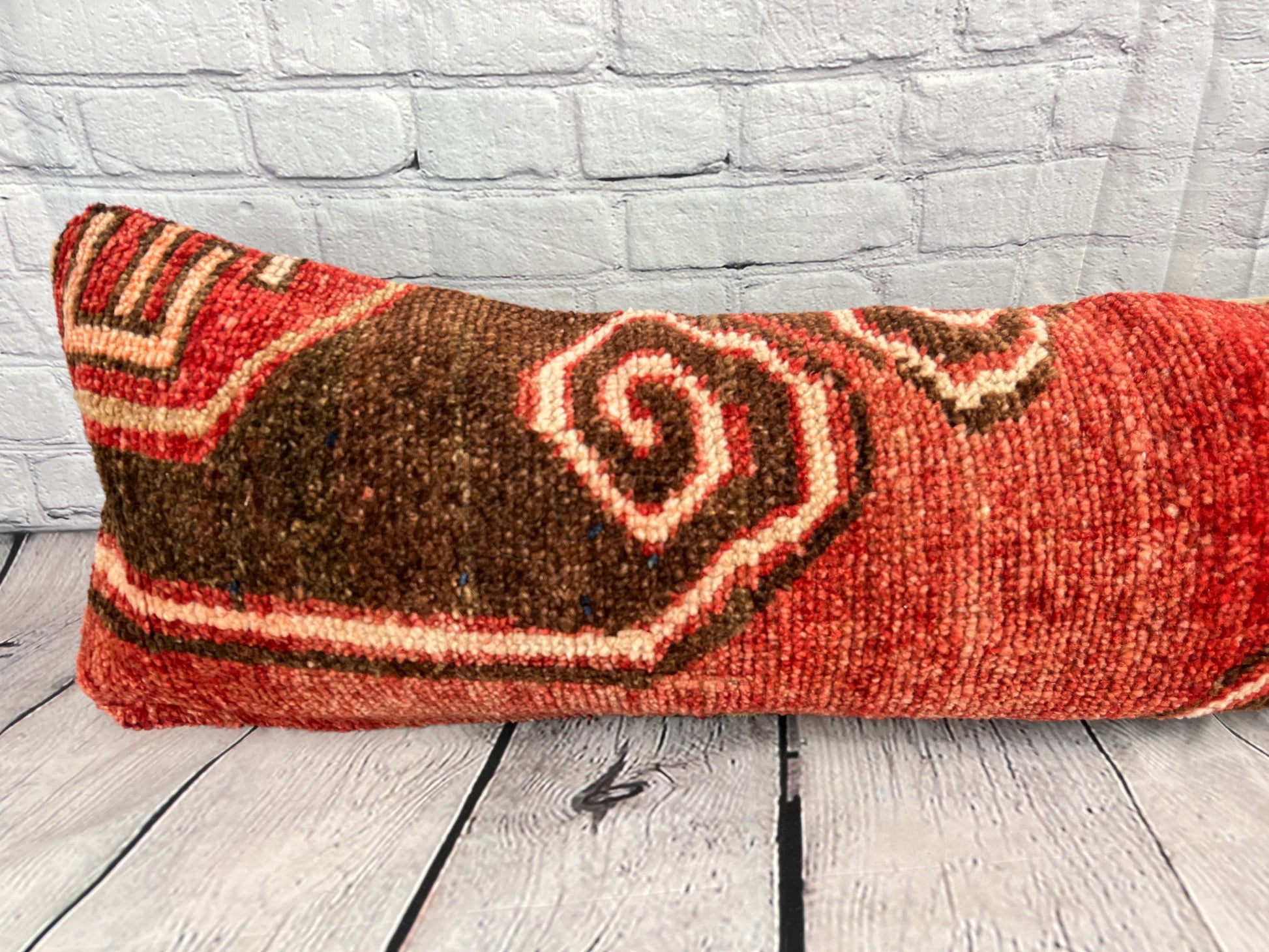 12 x 46 Lumbar Rug Pillow Cozy Corner Turkish Pillow Cushion Cover #7755