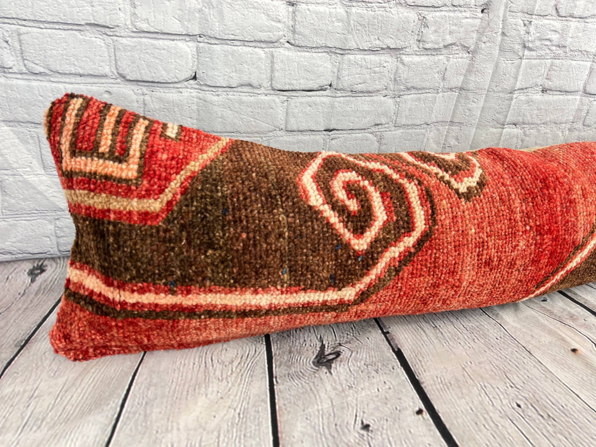 12 x 46 Lumbar Rug Pillow Cozy Corner Turkish Pillow Cushion Cover #7755