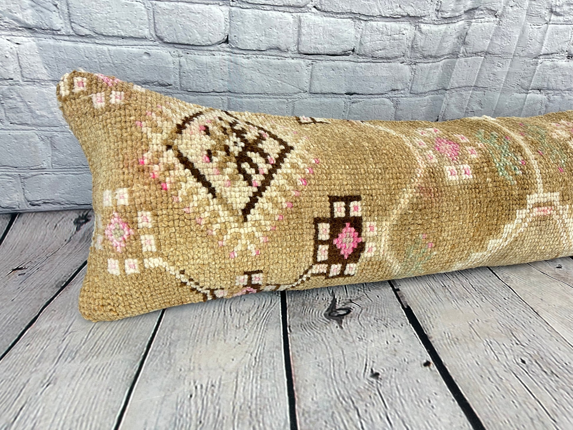 12 x 46 Lumbar Rug Pillow Istanbul Dream Turkish Pillow Cushion Cover #7516