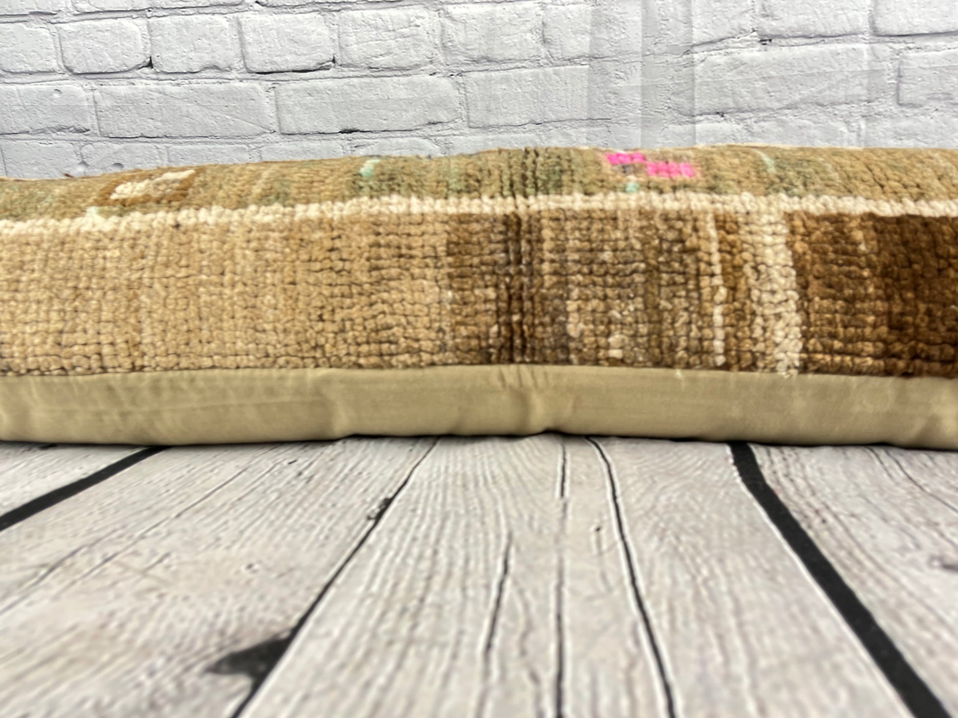 12 x 46 Lumbar Rug Pillow Comfort Nook Turkish Pillow Cushion Cover #7756