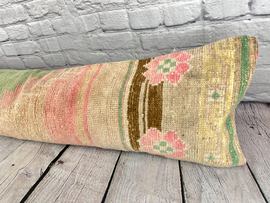 12 x 46 Lumbar Rug Pillow Anatolian Nook Turkish Pillow Cushion Cover #7758