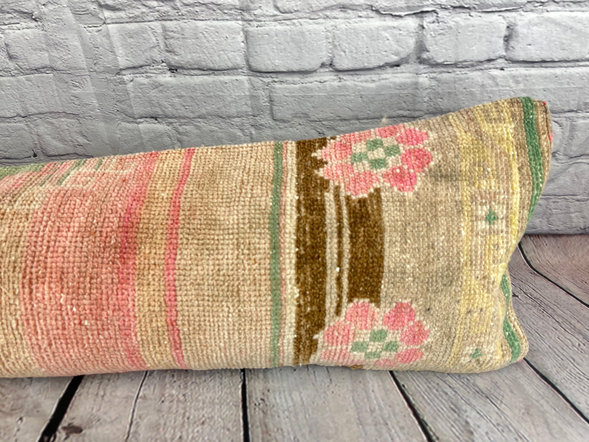 12 x 46 Lumbar Rug Pillow Anatolian Nook Turkish Pillow Cushion Cover #7758