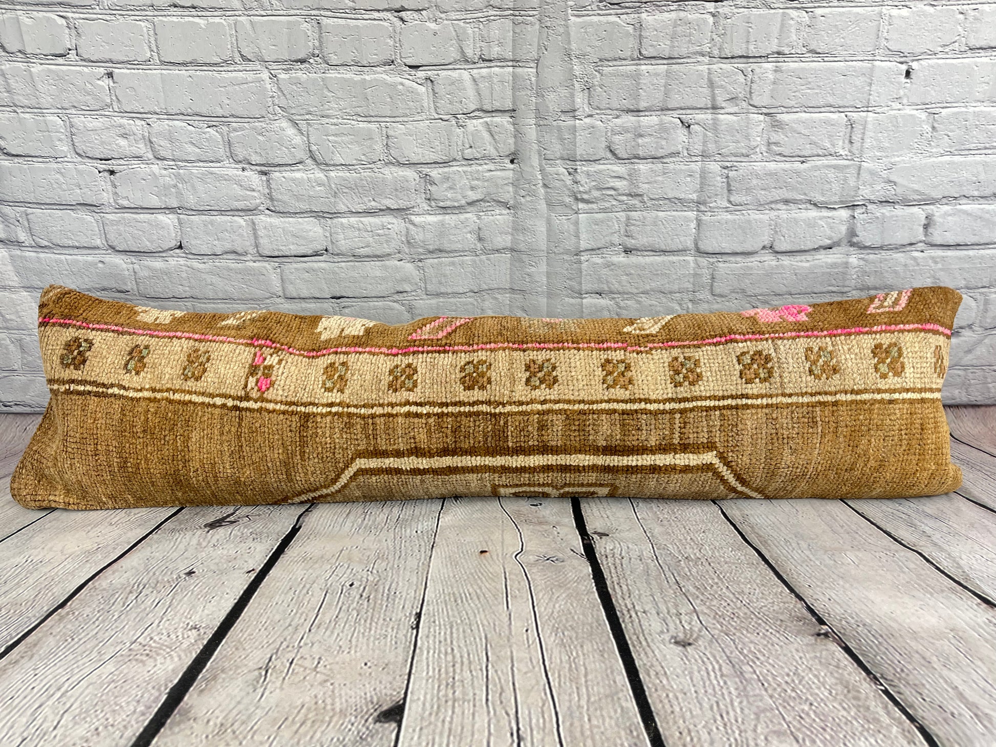 12 x 46 Lumbar Rug Pillow Turkish Touches Turkish Pillow Cushion Cover #7765