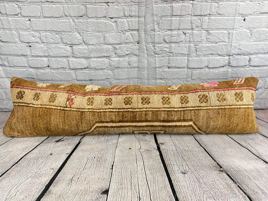 12 x 46 Lumbar Rug Pillow Turkish Touches Turkish Pillow Cushion Cover #7765