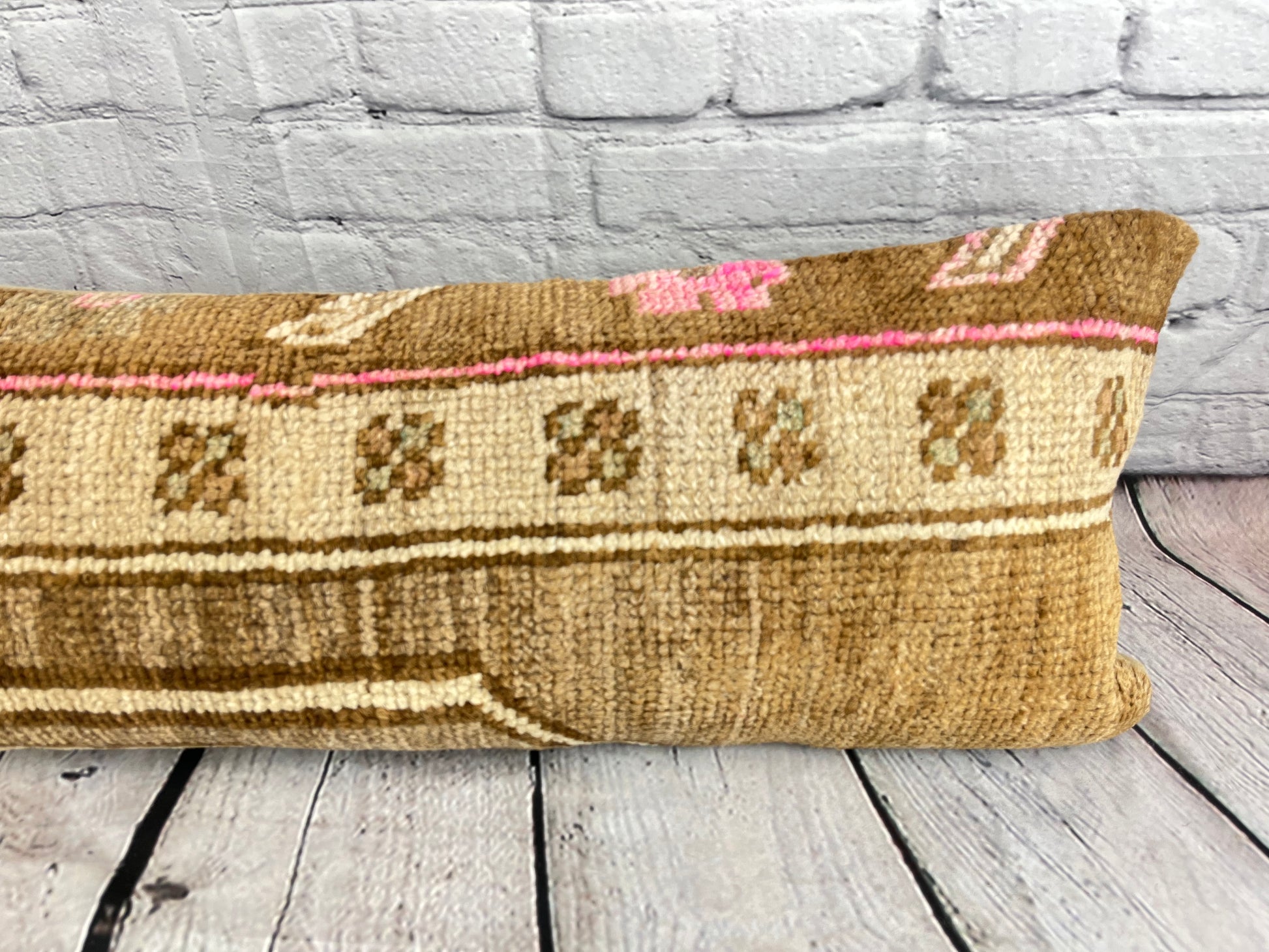 12 x 46 Lumbar Rug Pillow Turkish Touches Turkish Pillow Cushion Cover #7765