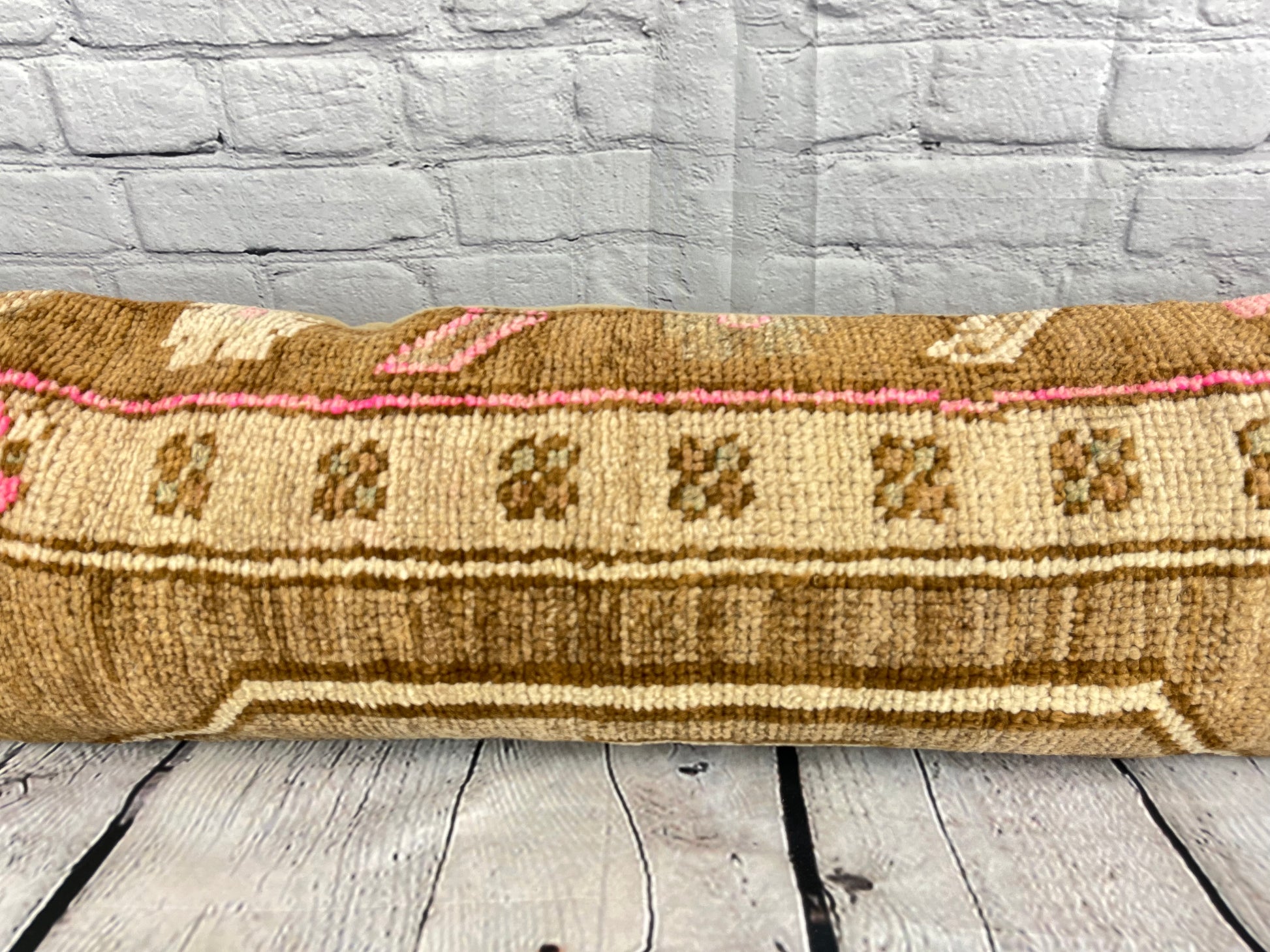 12 x 46 Lumbar Rug Pillow Turkish Touches Turkish Pillow Cushion Cover #7765