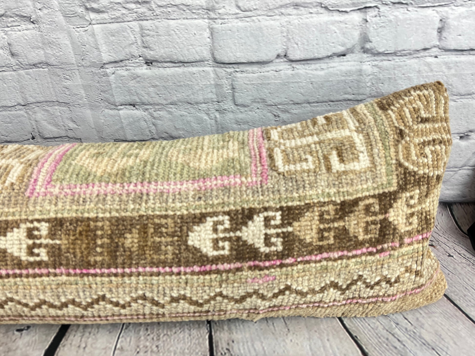 12 x 46 Lumbar Rug Pillow Turkish Tapestry Turkish Pillow Cushion Cover #7546