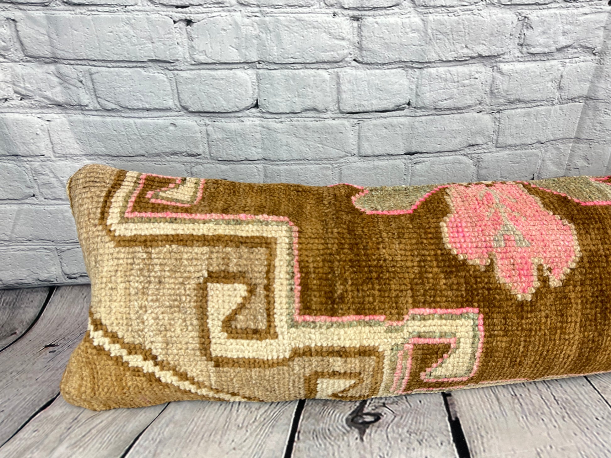 12 x 46 Lumbar Rug Pillow Bohemian Luxe Turkish Pillow Cushion Cover #7762