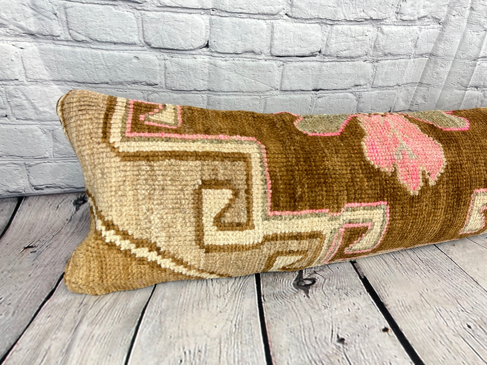 12 x 46 Lumbar Rug Pillow Bohemian Luxe Turkish Pillow Cushion Cover #7762