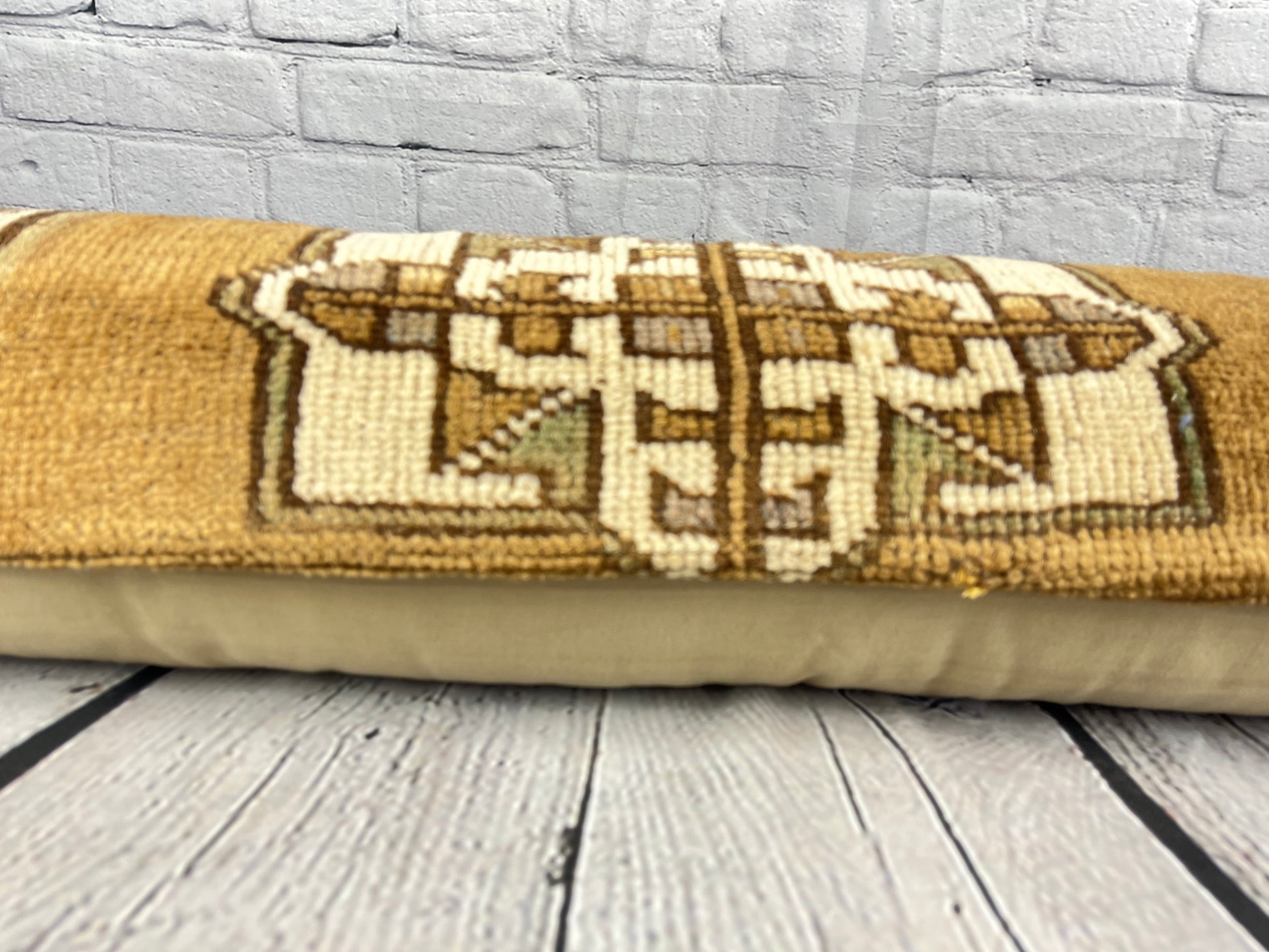 12 x 46 Lumbar Rug Pillow Artisanal Opulence Turkish Pillow Cushion Cover #7754