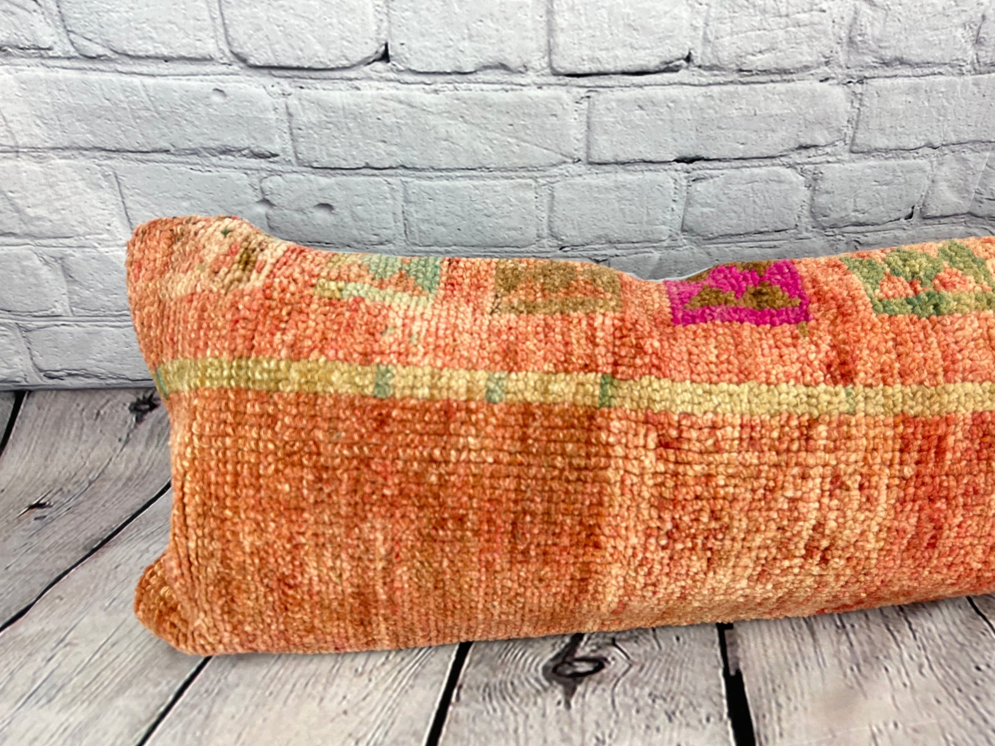 12 x 46 Lumbar Rug Pillow Colorful Tradition Turkish Pillow Cushion Cover #7510