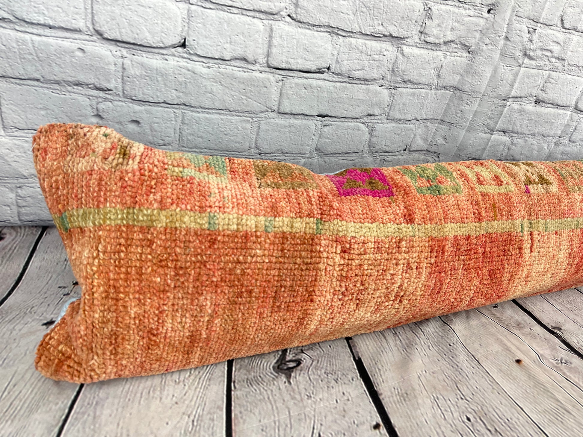 12 x 46 Lumbar Rug Pillow Colorful Tradition Turkish Pillow Cushion Cover #7510