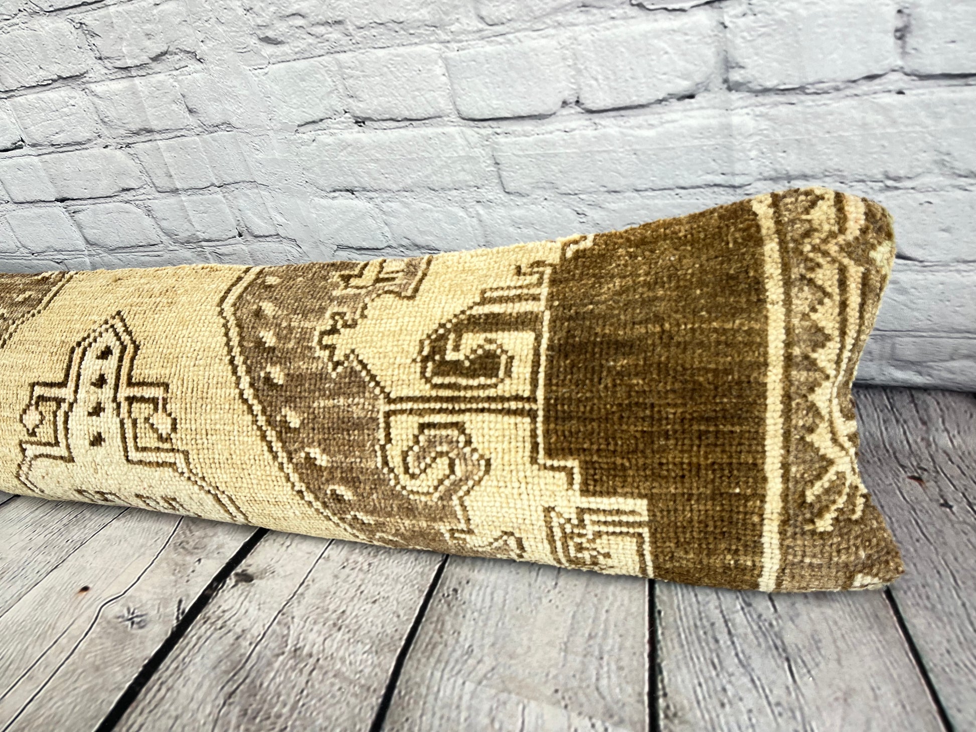 12 x 46 Lumbar Rug Pillow Eastern Romance Turkish Pillow Cushion Cover #7562
