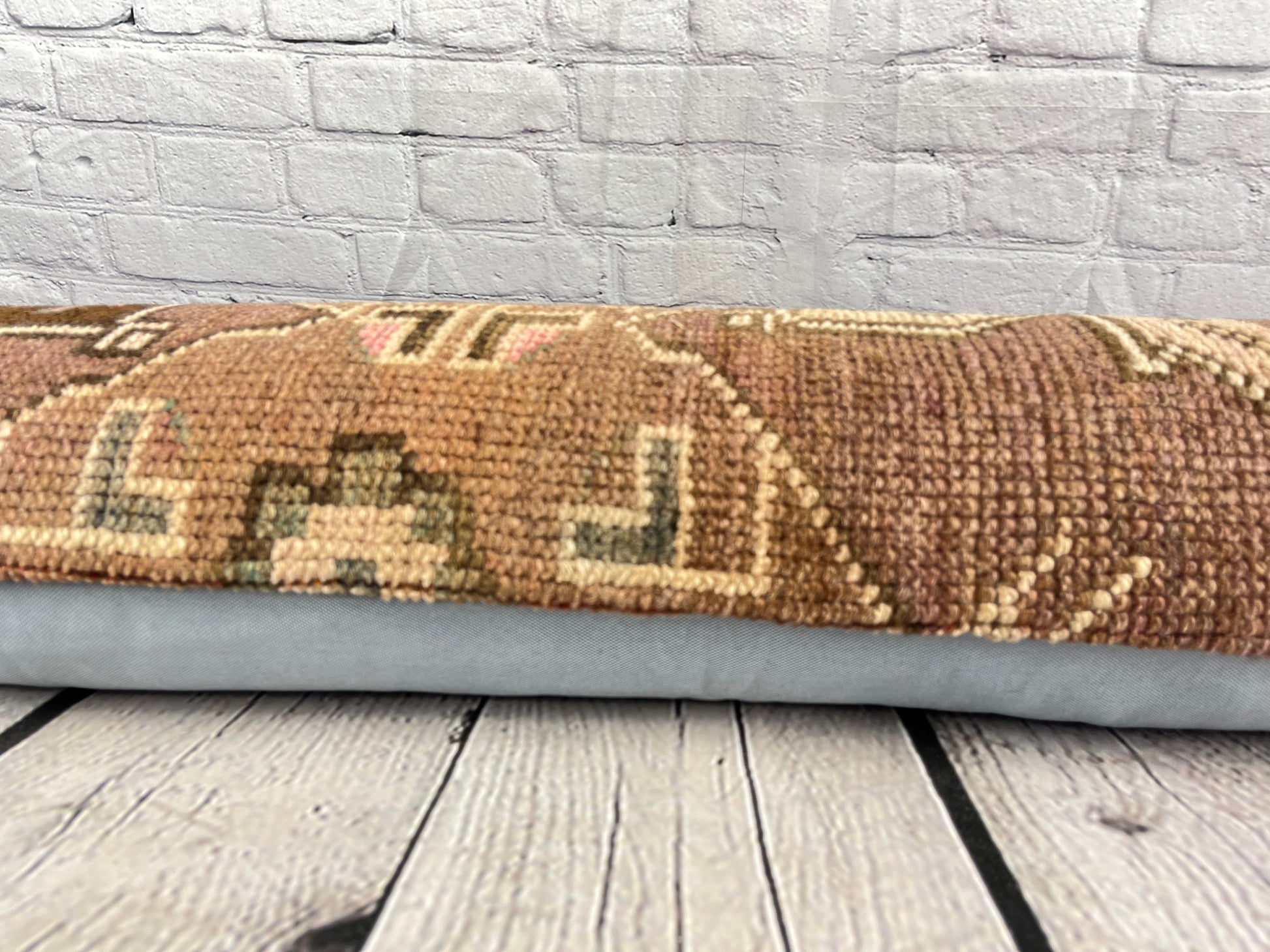 12 x 46 Lumbar Rug Pillow Nomadic Elegance Turkish Pillow Cushion Cover #7539