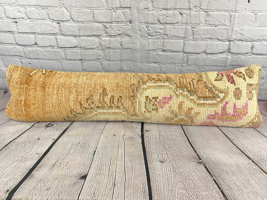 12 x 46 Lumbar Rug Pillow Embroidered Luxury Turkish Pillow Cushion Cover #7541