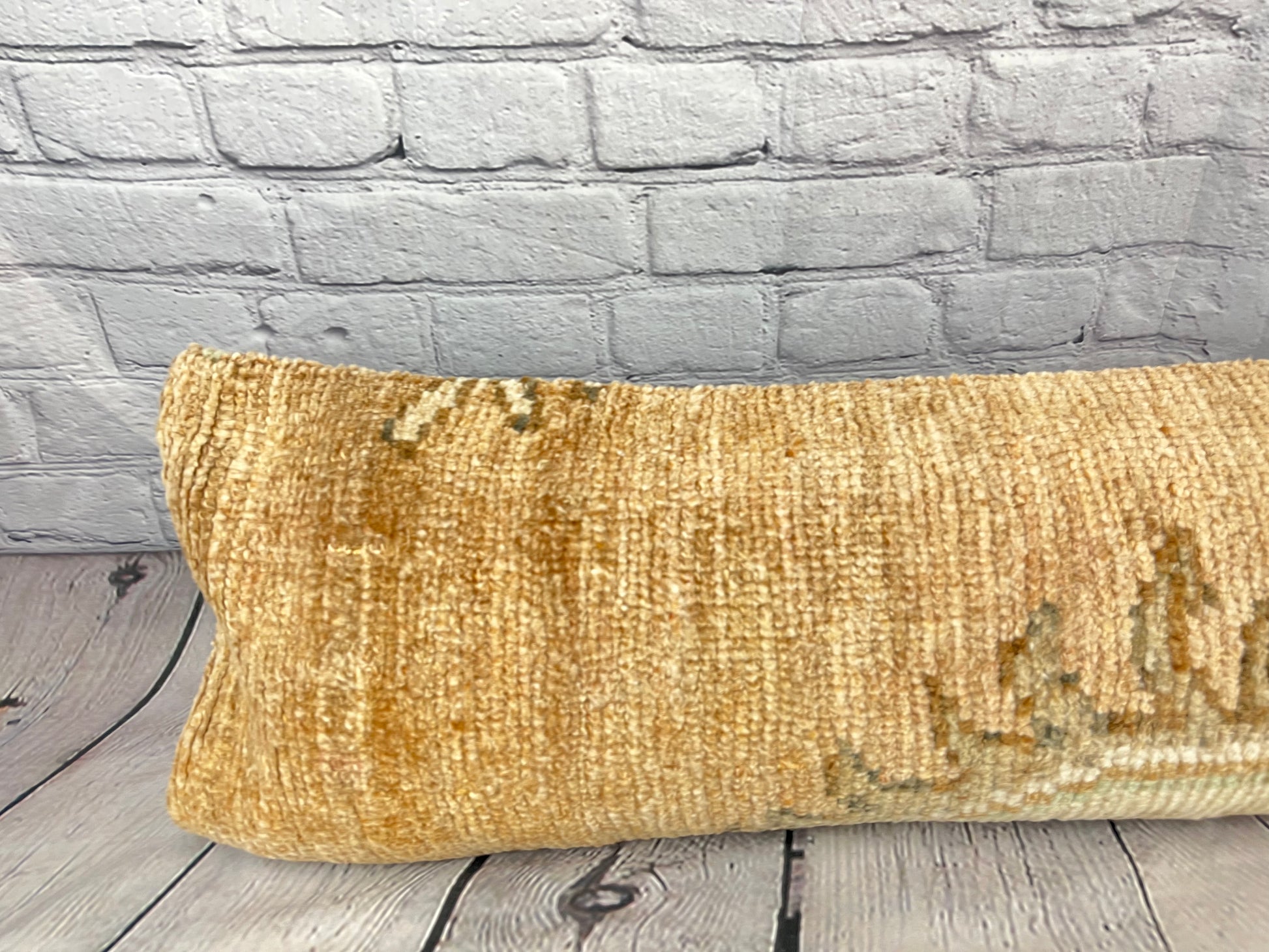 12 x 46 Lumbar Rug Pillow Embroidered Luxury Turkish Pillow Cushion Cover #7541