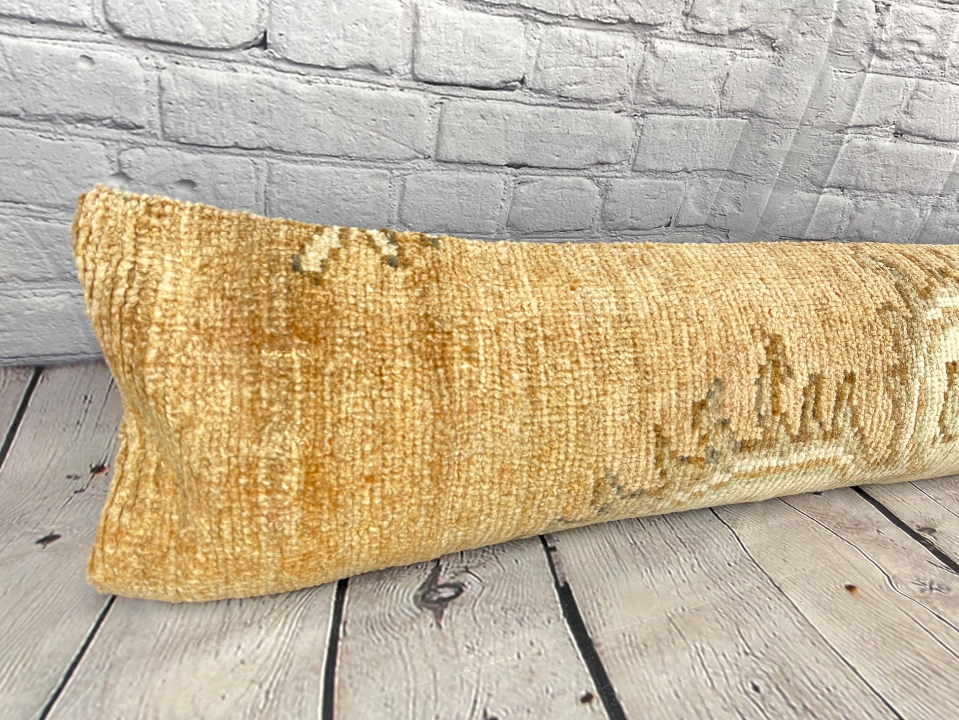12 x 46 Lumbar Rug Pillow Embroidered Luxury Turkish Pillow Cushion Cover #7541