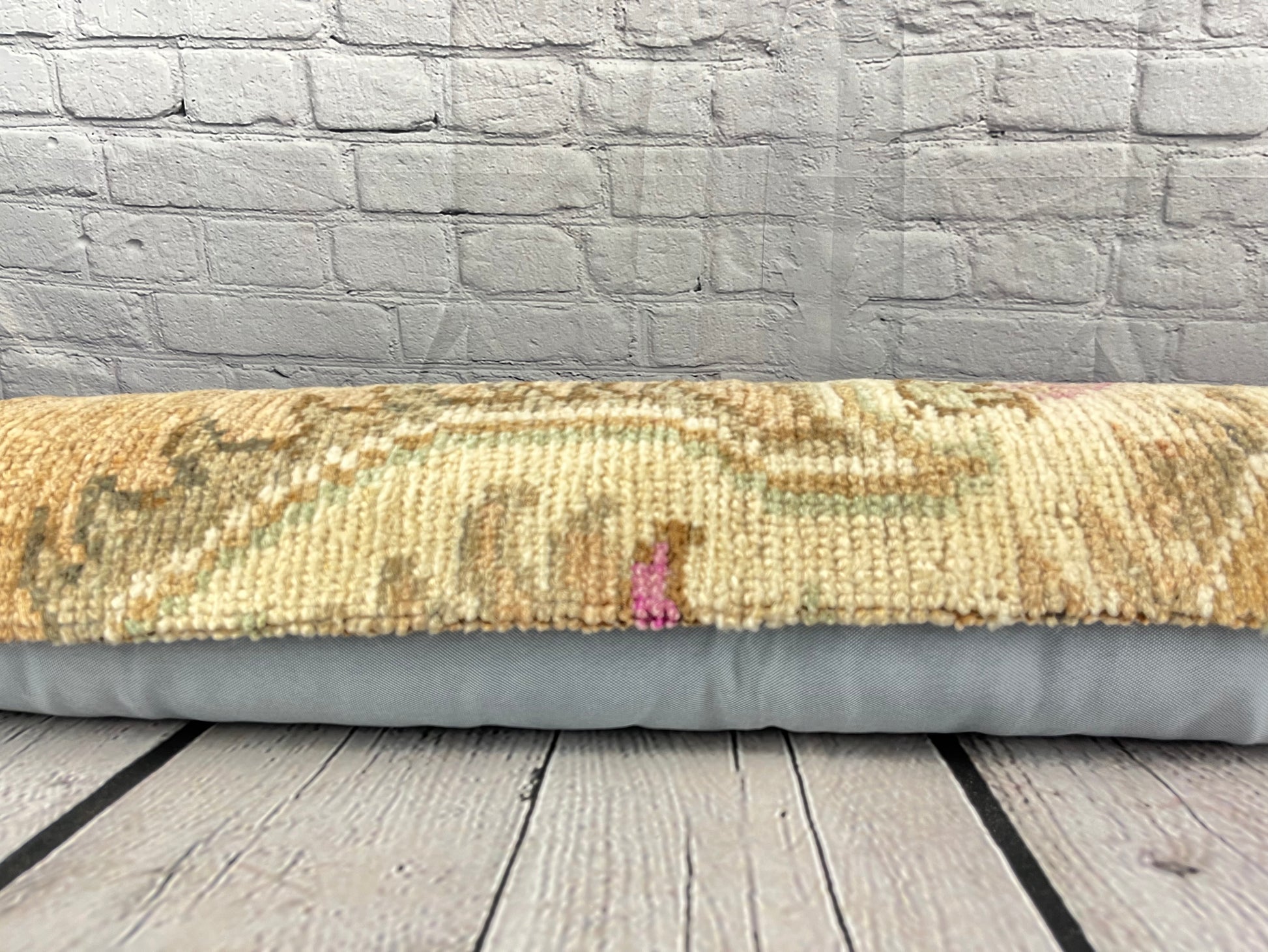 12 x 46 Lumbar Rug Pillow Embroidered Luxury Turkish Pillow Cushion Cover #7541