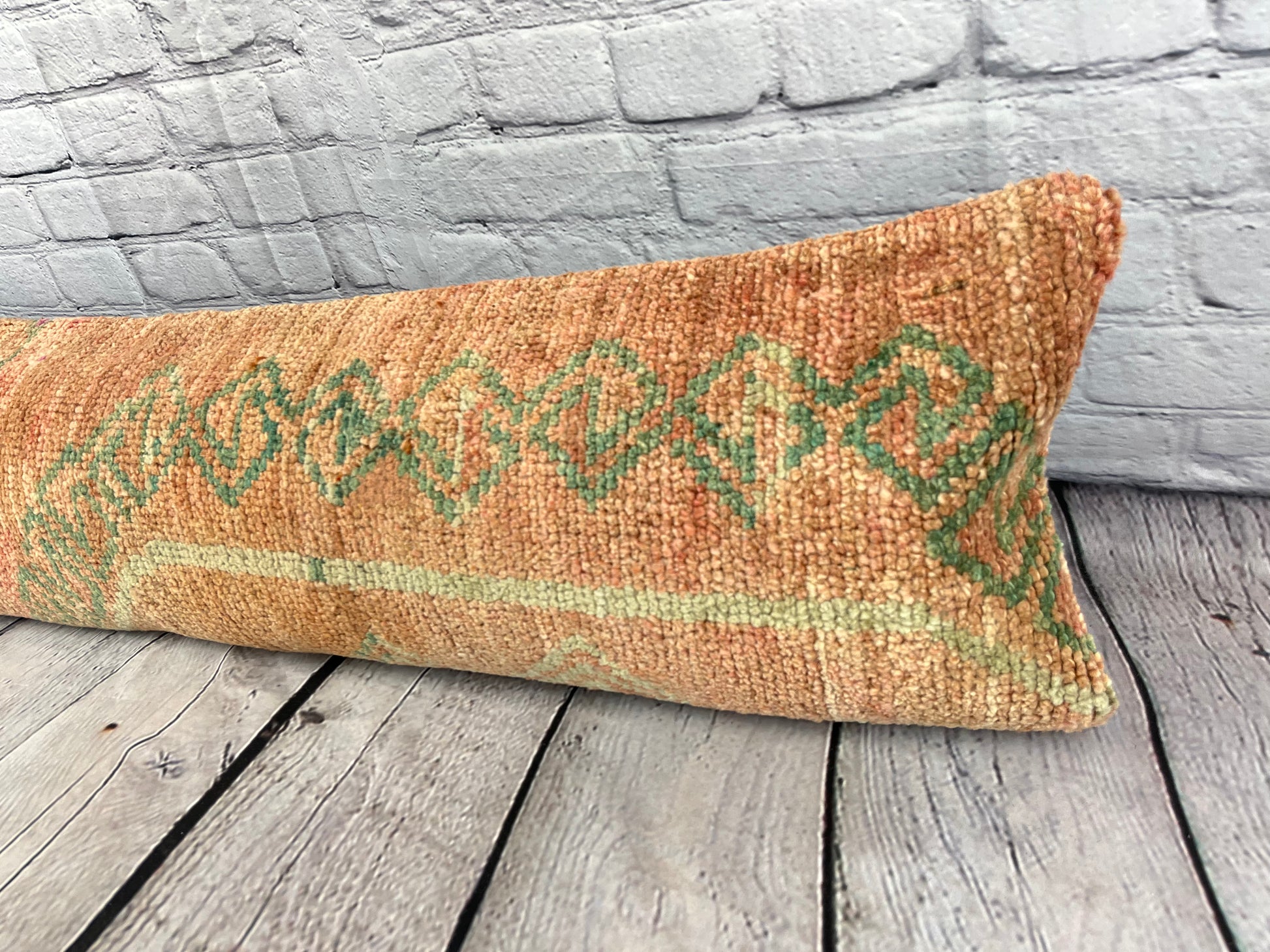 12 x 46 Lumbar Rug Pillow Global Glamour Turkish Pillow Cushion Cover #7560
