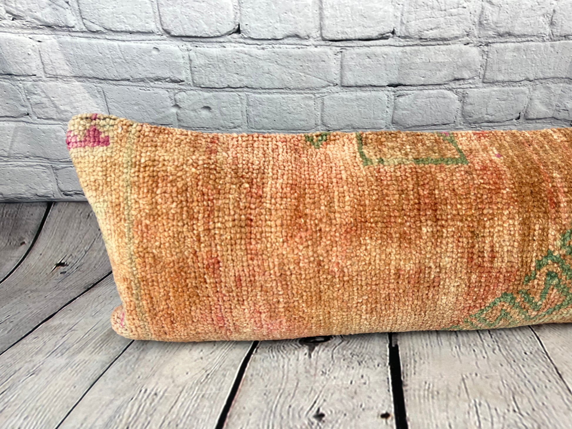 12 x 46 Lumbar Rug Pillow Global Glamour Turkish Pillow Cushion Cover #7560