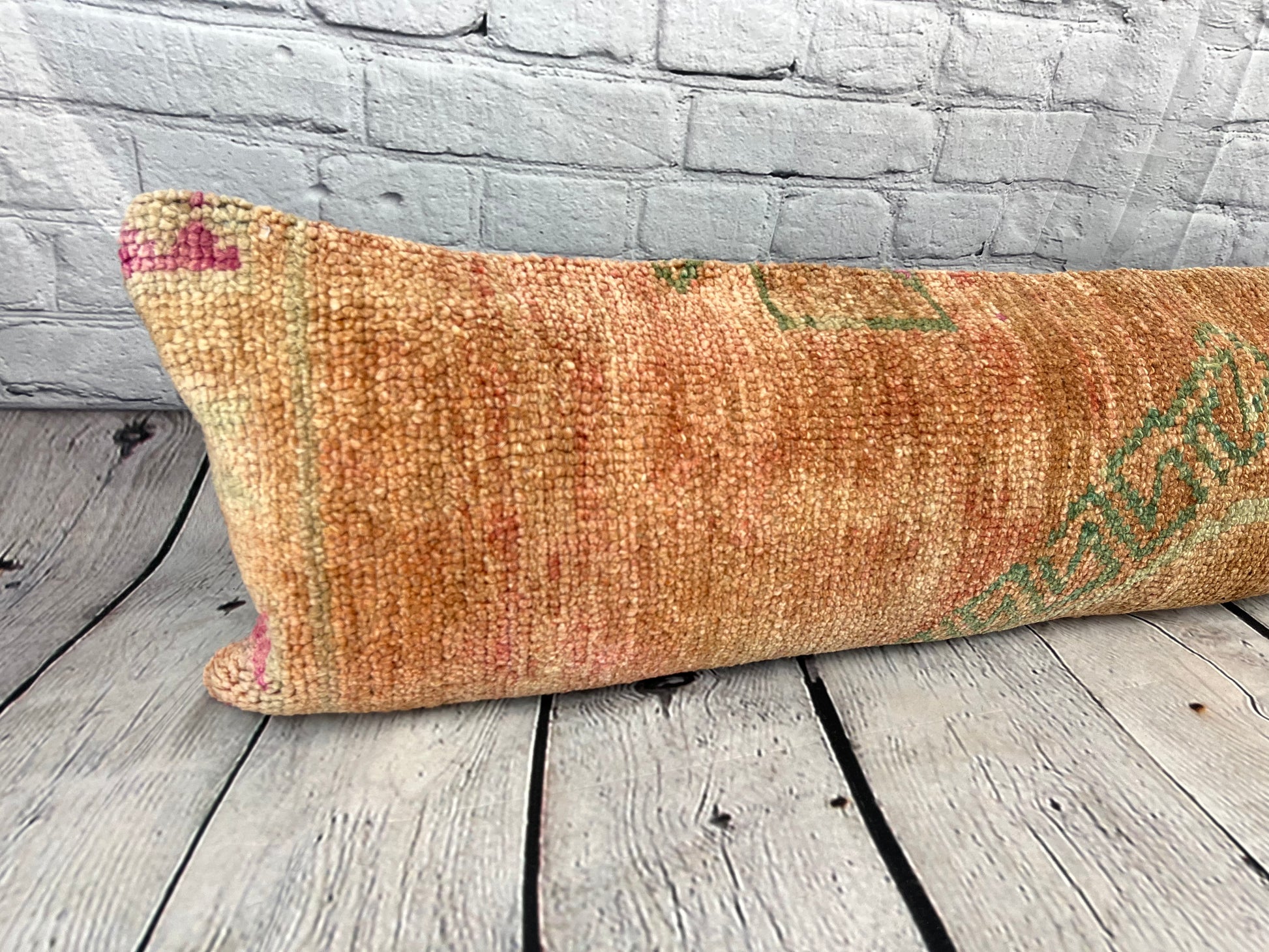 12 x 46 Lumbar Rug Pillow Global Glamour Turkish Pillow Cushion Cover #7560