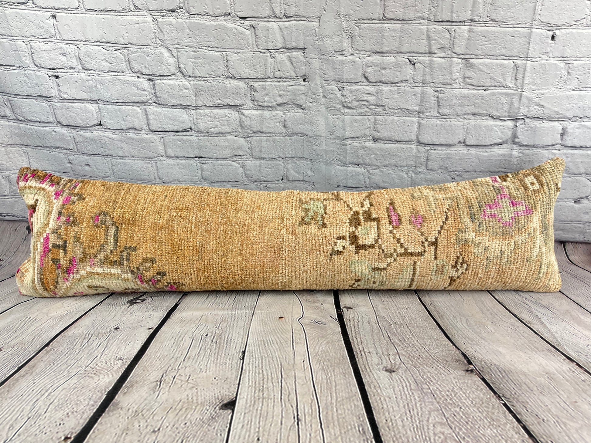 12 x 46 Lumbar Rug Pillow Ornate Accents Turkish Pillow Cushion Cover #7566
