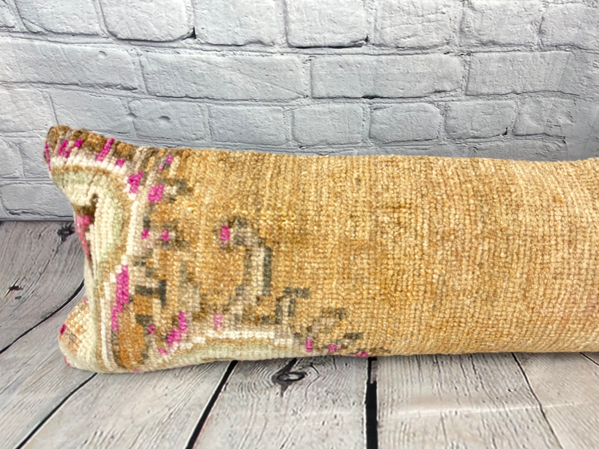 12 x 46 Lumbar Rug Pillow Ornate Accents Turkish Pillow Cushion Cover #7566