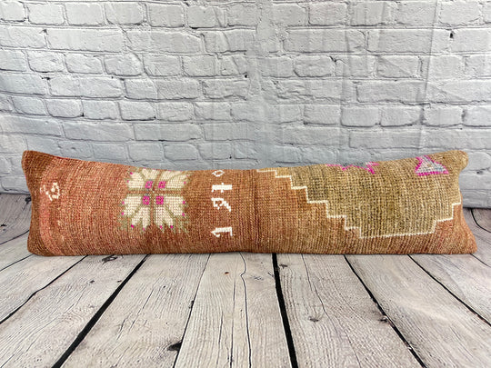 12 x 46 Lumbar Rug Pillow Nomadic Comfort Turkish Pillow Cushion Cover #7561