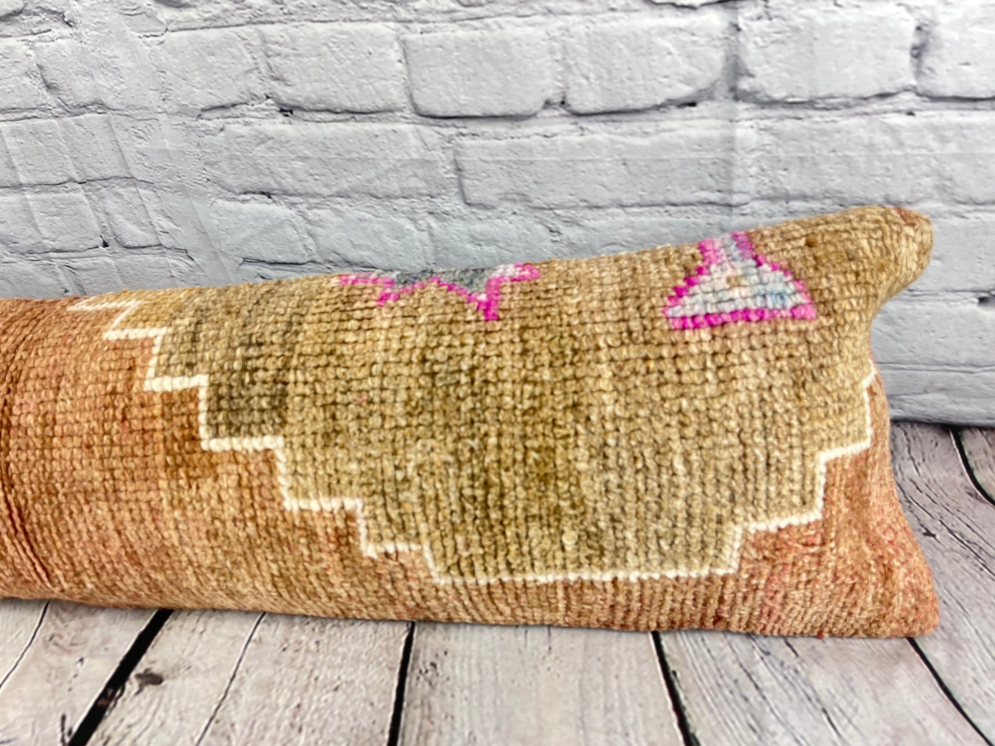 12 x 46 Lumbar Rug Pillow Nomadic Comfort Turkish Pillow Cushion Cover #7561