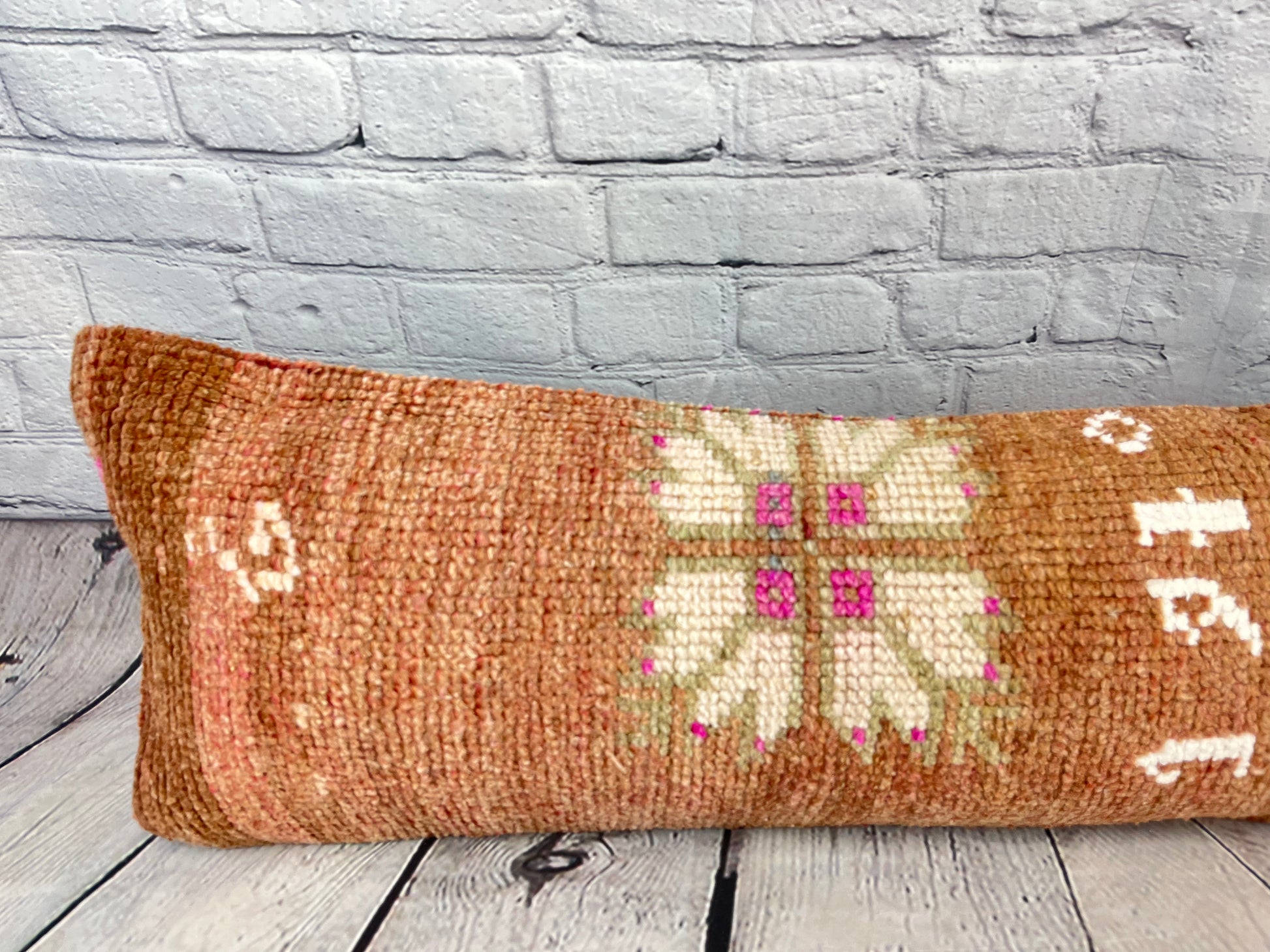 12 x 46 Lumbar Rug Pillow Nomadic Comfort Turkish Pillow Cushion Cover #7561