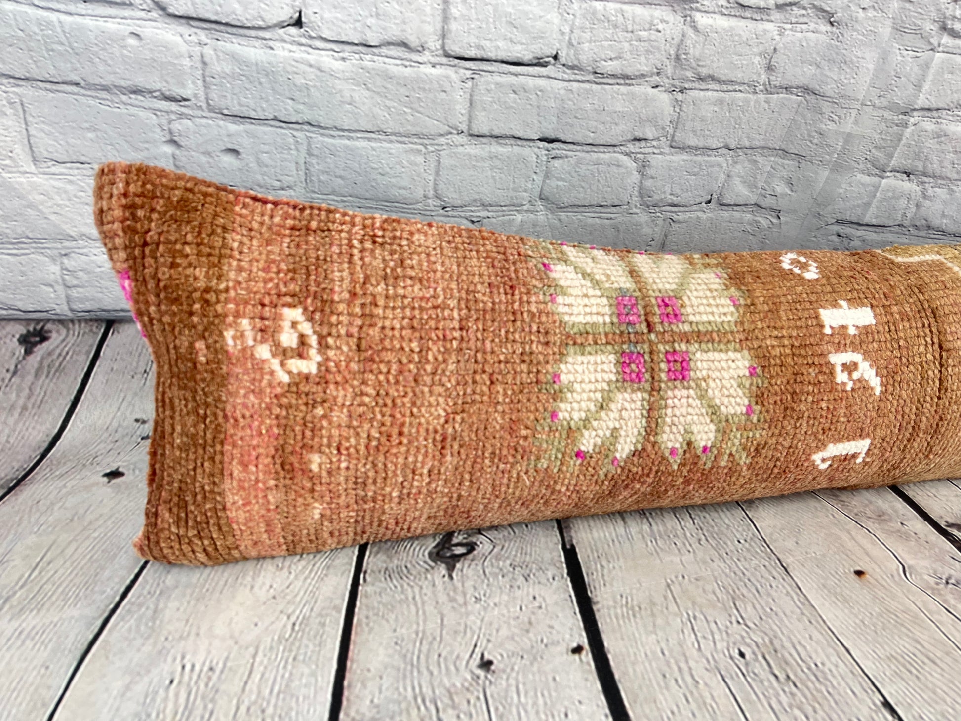 12 x 46 Lumbar Rug Pillow Nomadic Comfort Turkish Pillow Cushion Cover #7561