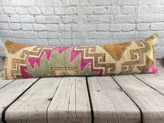 12 x 46 Lumbar Rug Pillow Oriental Majesty Turkish Pillow Cushion Cover #7564