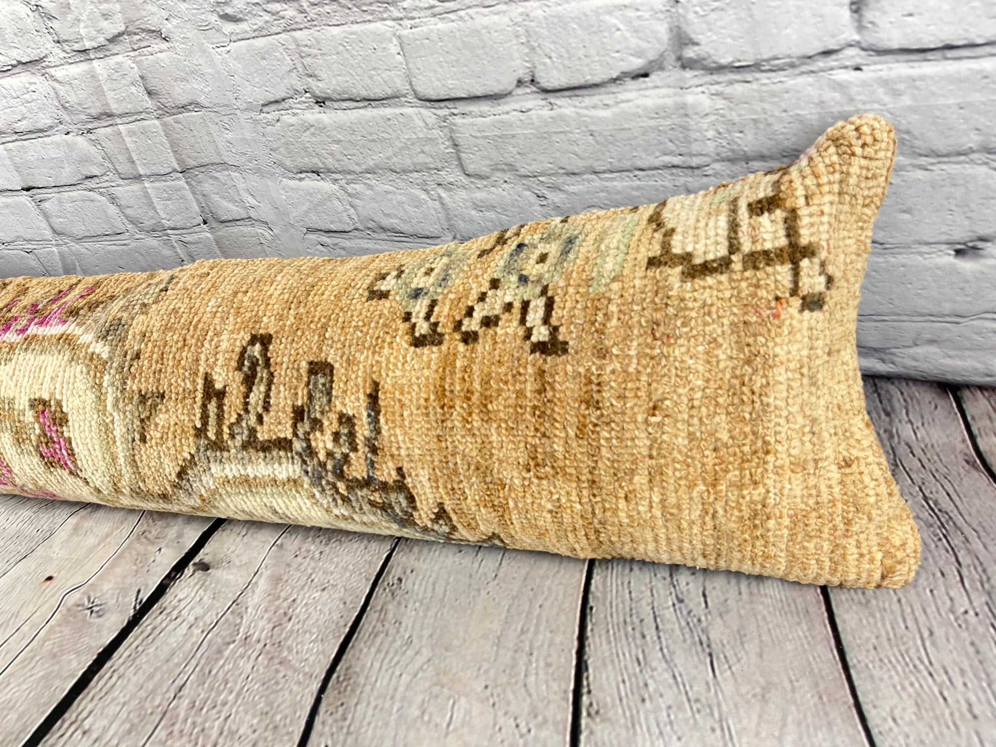 12 x 46 Lumbar Rug Pillow Cozy Opulence Turkish Pillow Cushion Cover #7572