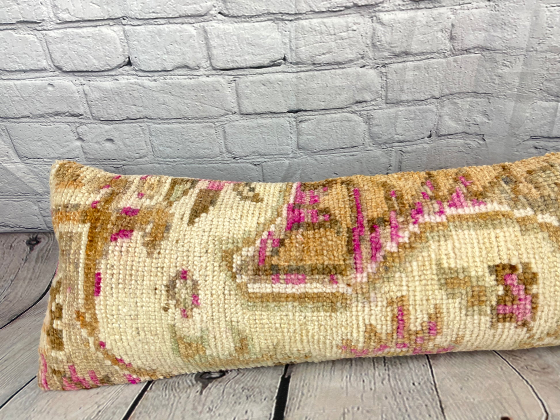 12 x 46 Lumbar Rug Pillow Cozy Opulence Turkish Pillow Cushion Cover #7572