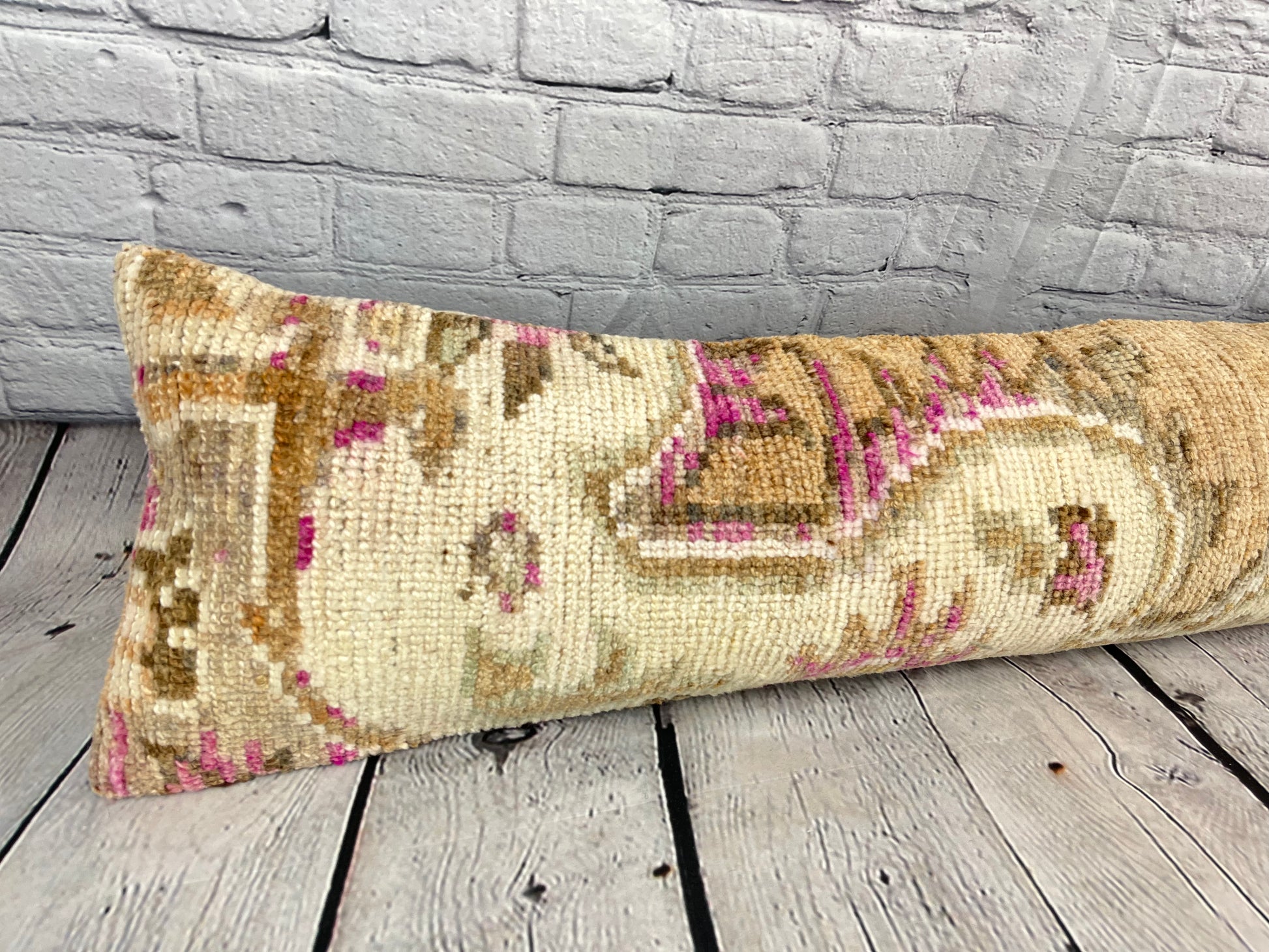 12 x 46 Lumbar Rug Pillow Cozy Opulence Turkish Pillow Cushion Cover #7572