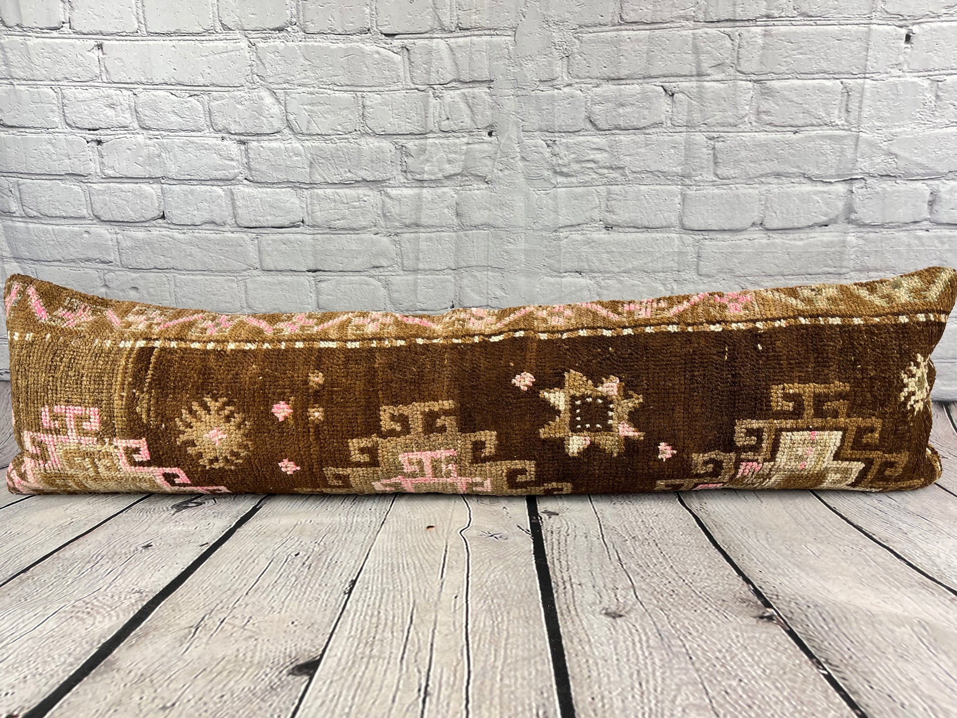 12 x 46 Lumbar Rug Pillow Cultural Splendor Turkish Pillow Cushion Cover #7775