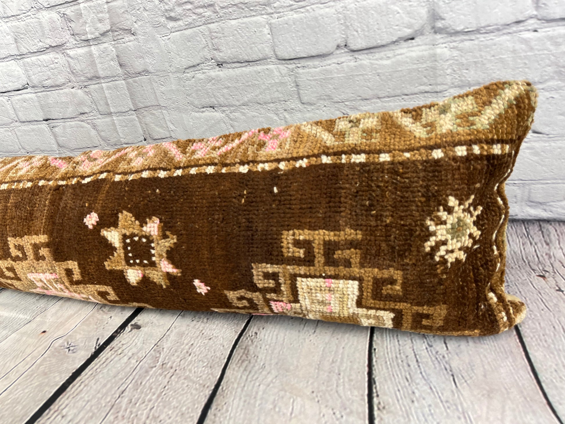 12 x 46 Lumbar Rug Pillow Cultural Splendor Turkish Pillow Cushion Cover #7775