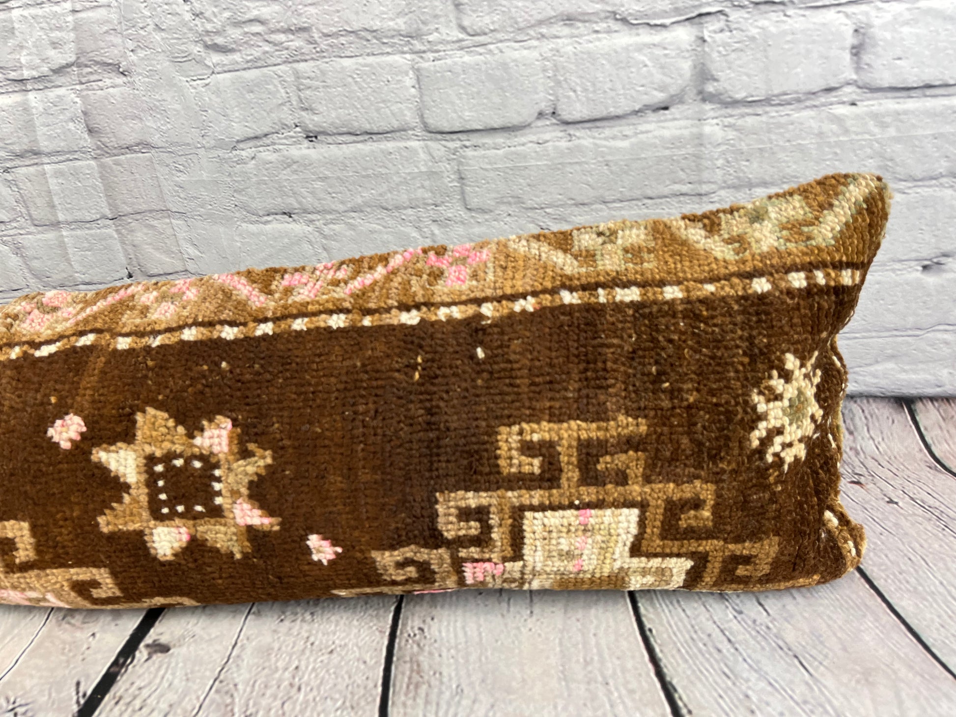 12 x 46 Lumbar Rug Pillow Cultural Splendor Turkish Pillow Cushion Cover #7775