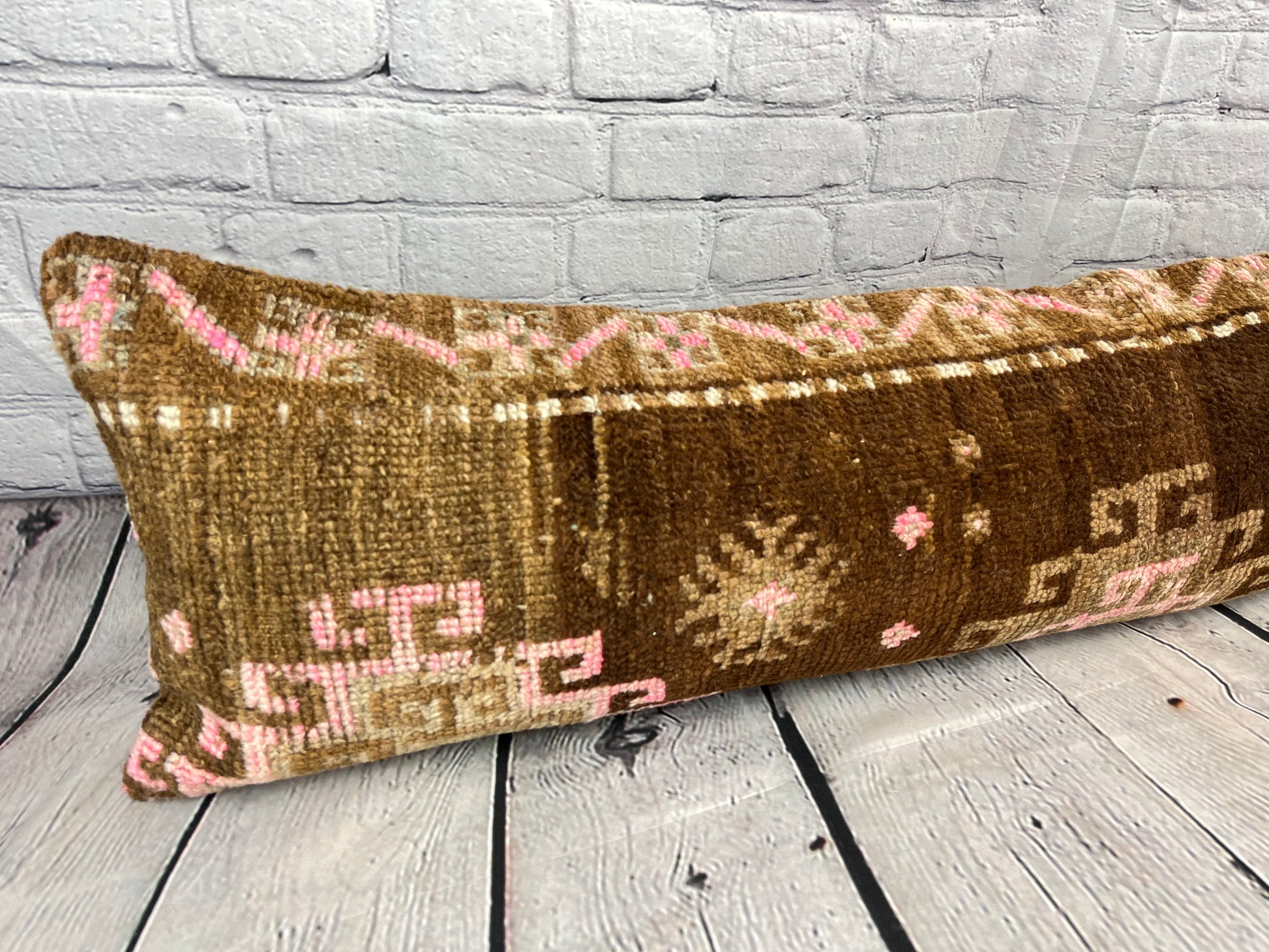 12 x 46 Lumbar Rug Pillow Cultural Splendor Turkish Pillow Cushion Cover #7775