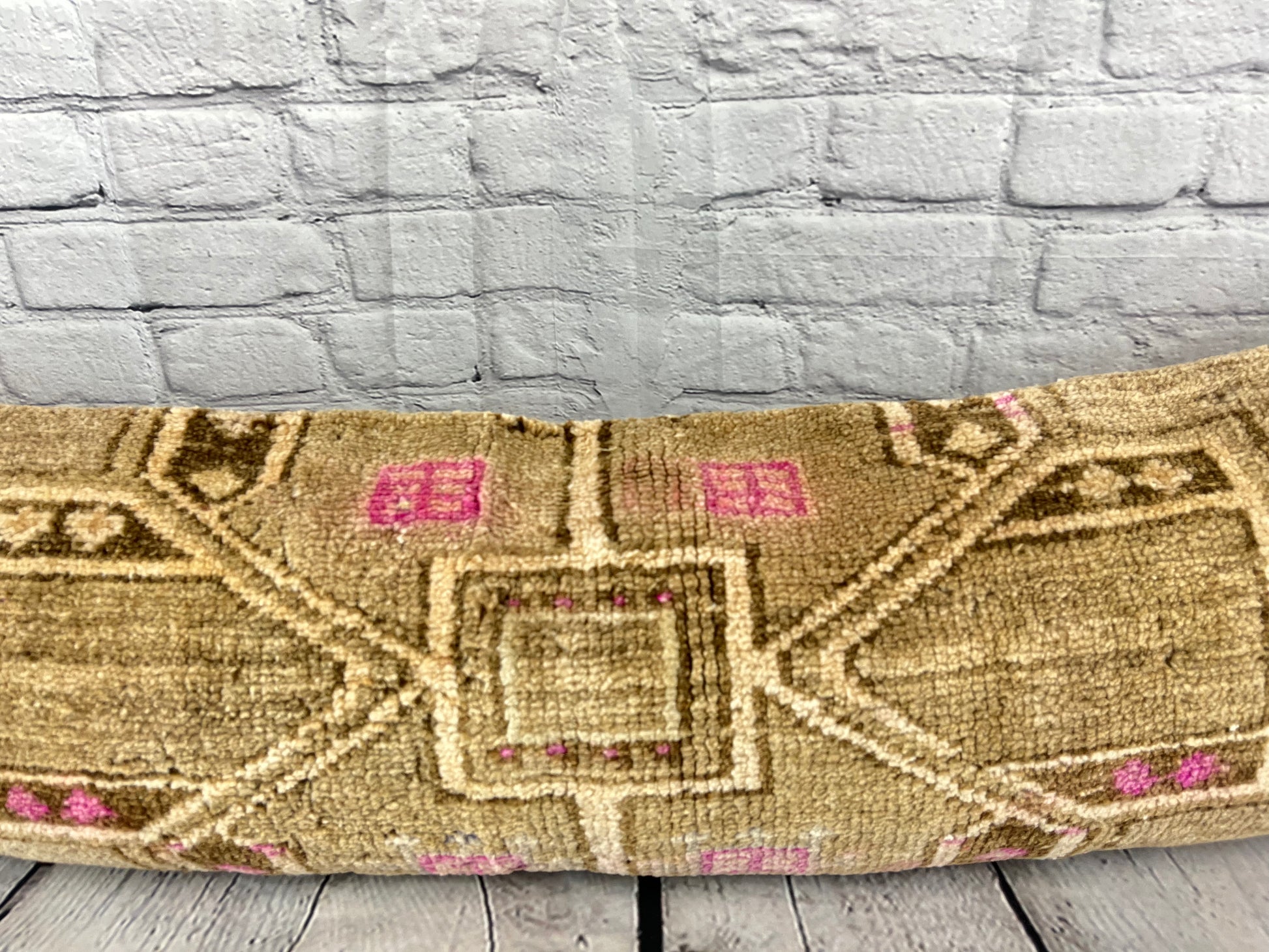 12 x 46 Lumbar Rug Pillow Sumptuous Textures Turkish Pillow Cushion Cover #7855