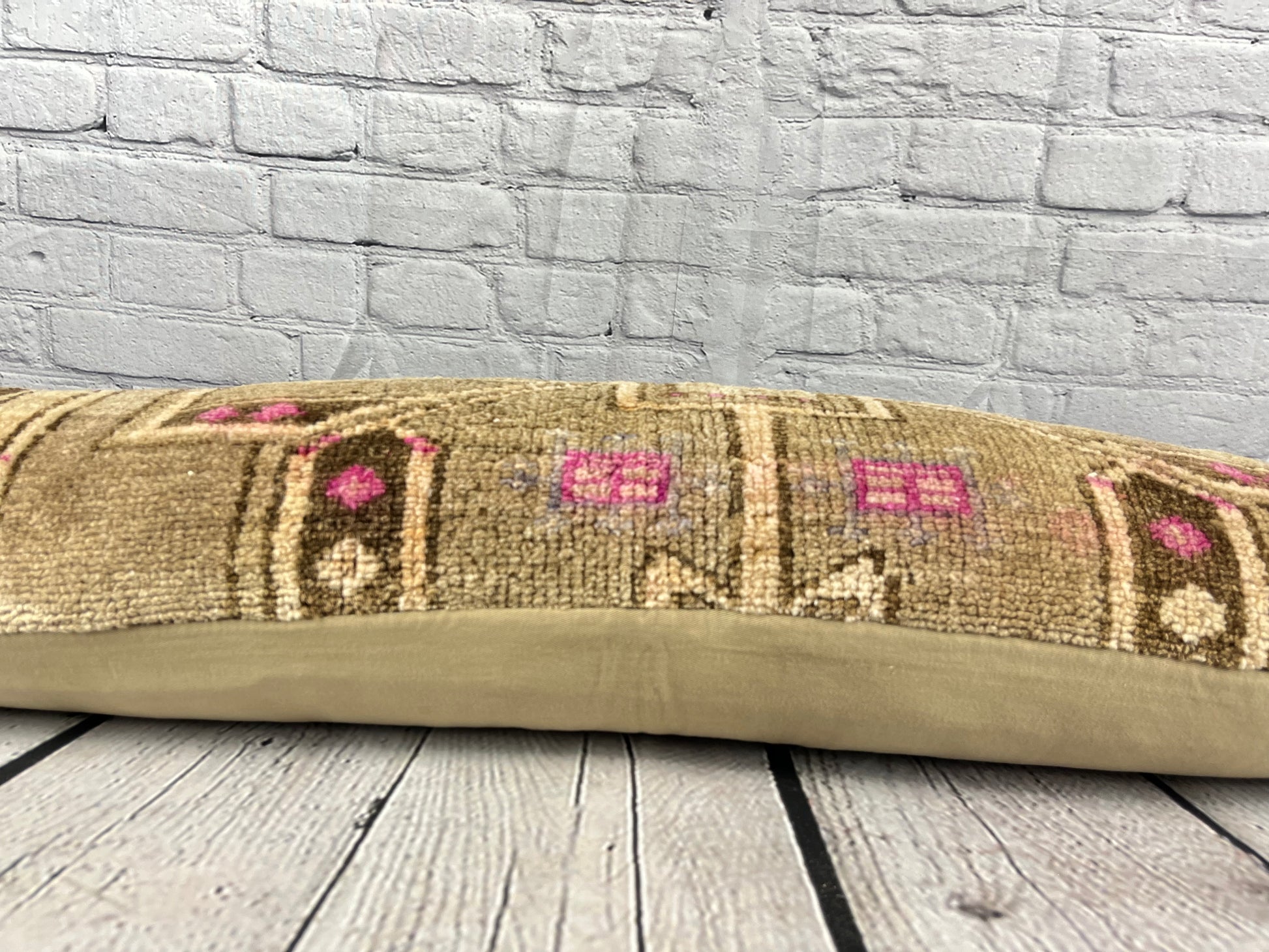 12 x 46 Lumbar Rug Pillow Sumptuous Textures Turkish Pillow Cushion Cover #7855