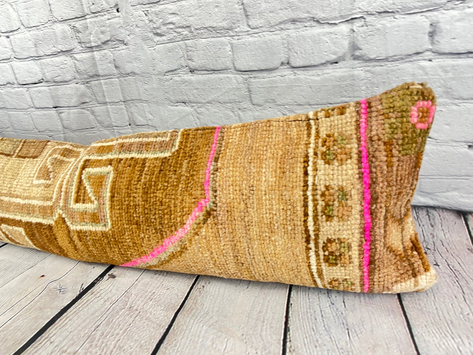 12 x 46 Lumbar Rug Pillow Plush Sophistication Turkish Pillow Cushion Cover #7778