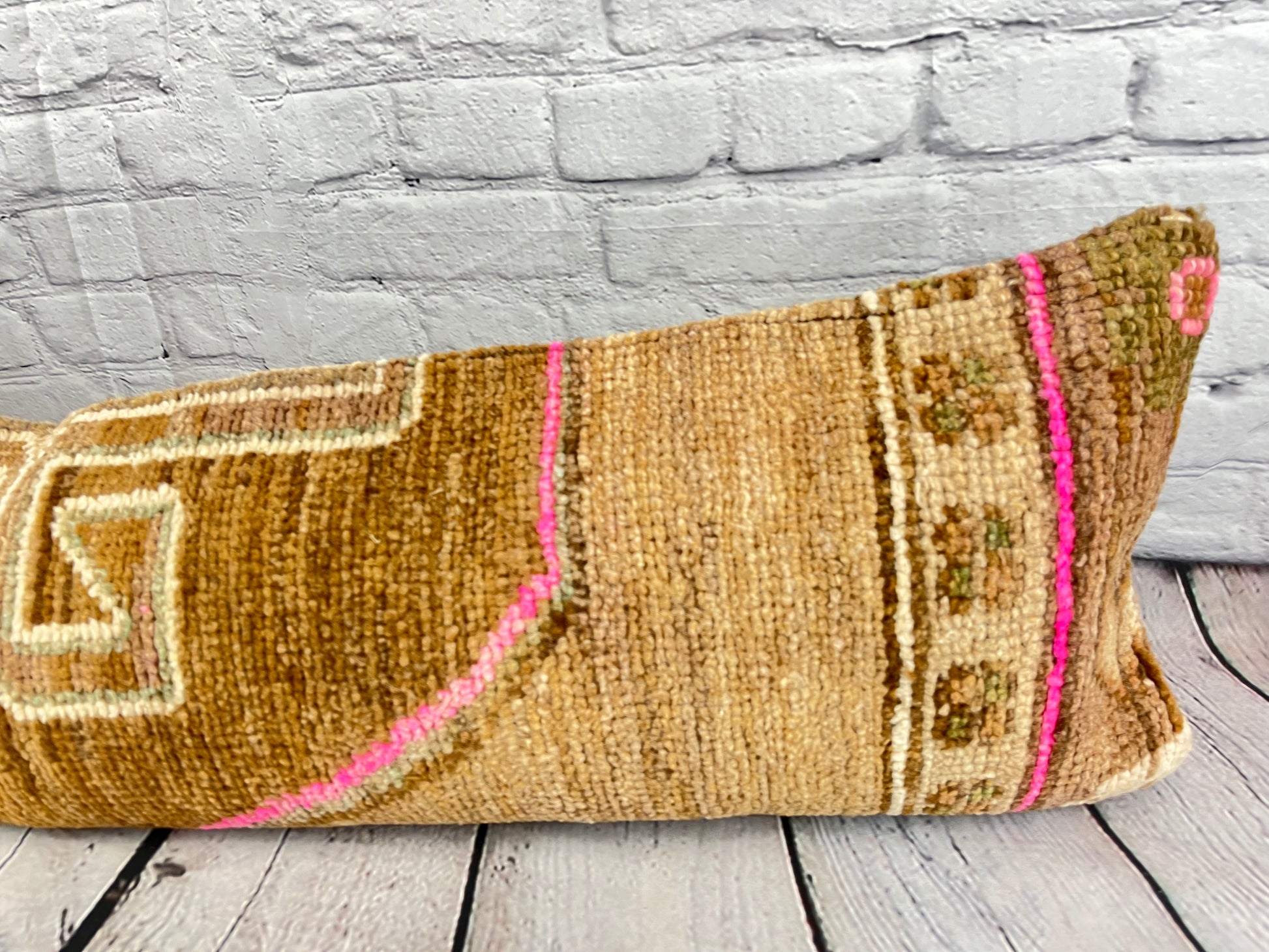 12 x 46 Lumbar Rug Pillow Plush Sophistication Turkish Pillow Cushion Cover #7778