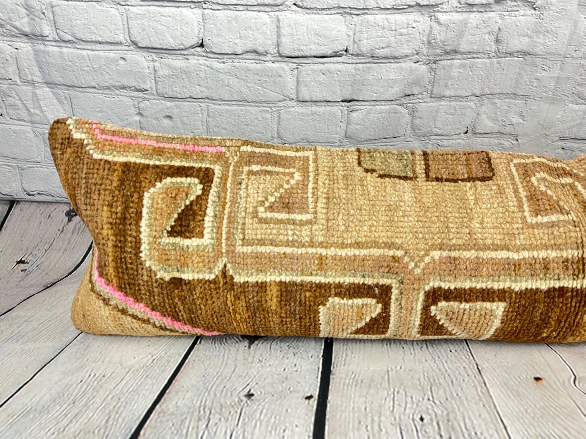 12 x 46 Lumbar Rug Pillow Plush Sophistication Turkish Pillow Cushion Cover #7778