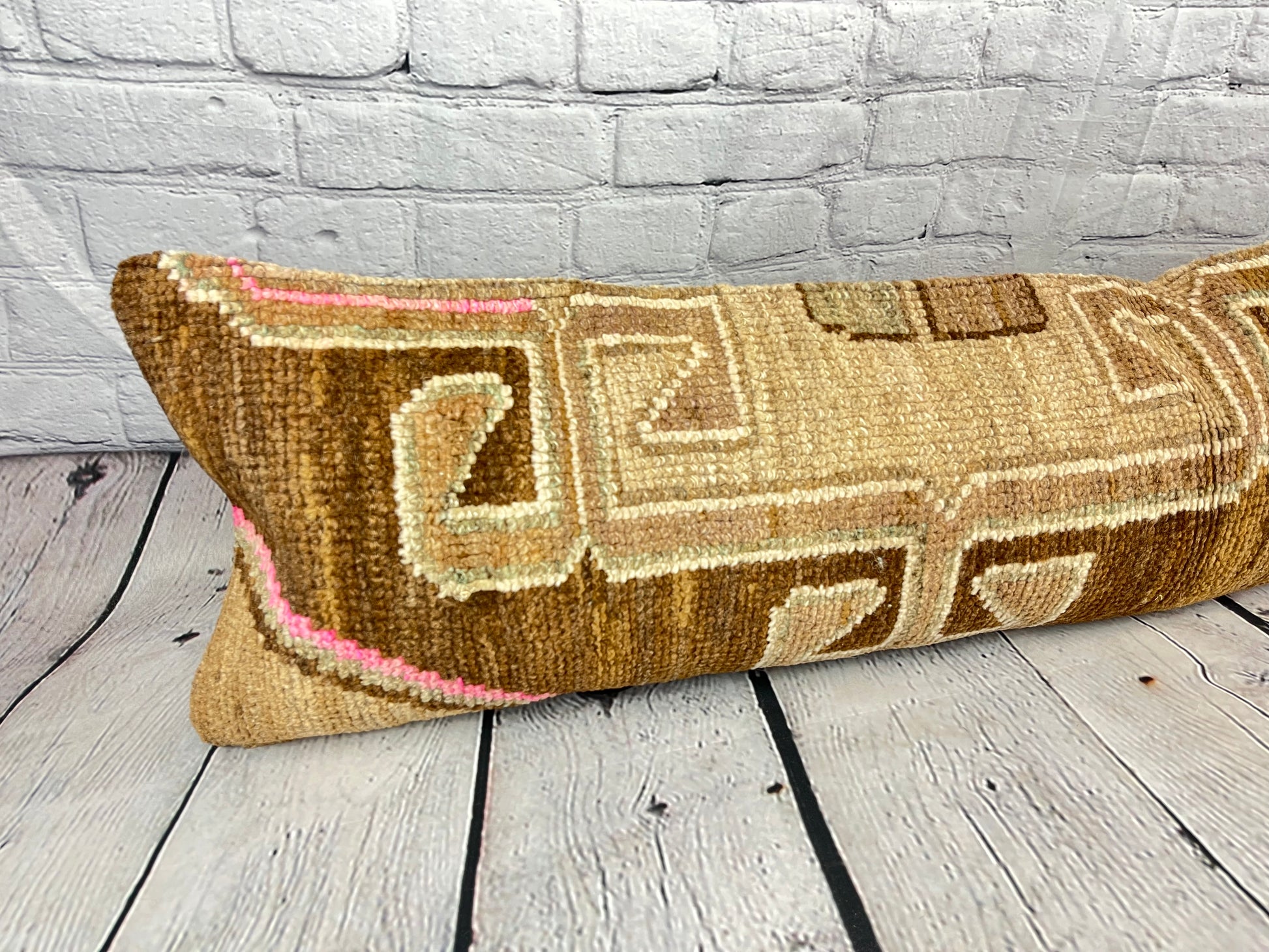 12 x 46 Lumbar Rug Pillow Plush Sophistication Turkish Pillow Cushion Cover #7778