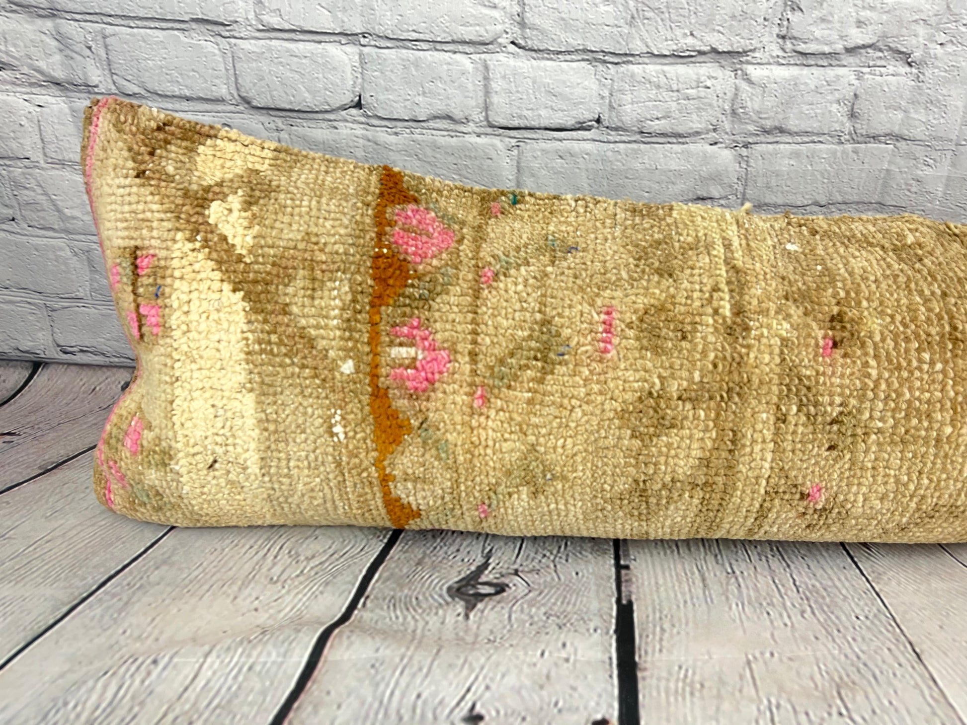 12 x 46 Lumbar Rug Pillow Artisanal Flair Turkish Pillow Cushion Cover #7854