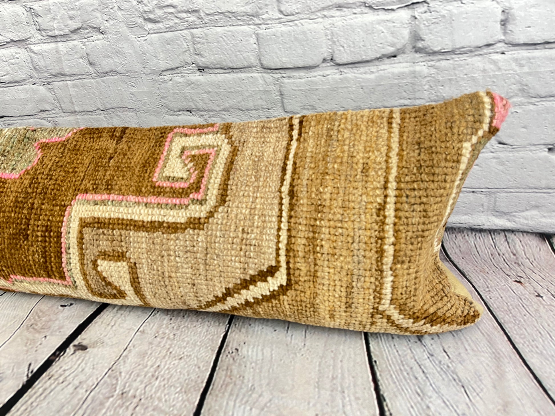 12 x 46 Lumbar Rug Pillow Exquisite Craftsmanship Turkish Pillow Cushion Cover #7785