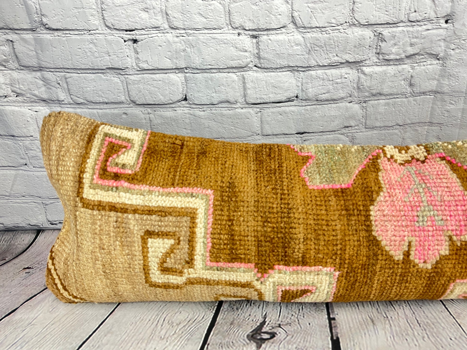 12 x 46 Lumbar Rug Pillow Exquisite Craftsmanship Turkish Pillow Cushion Cover #7785
